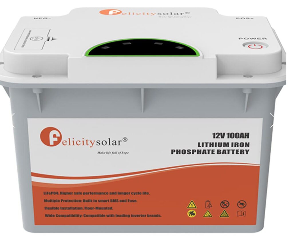 FLA12100: 1.28kWh 12V 100Ah LiFePO₄ Lithium Battery